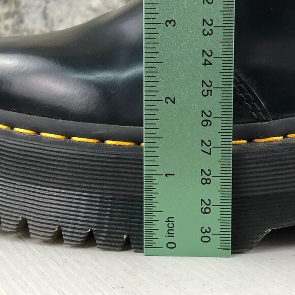 Dr. Martens Unisex Size 6M 7W Chelsea 2976 QUAD Black Smooth Leather Boots - Picture 10 of 16